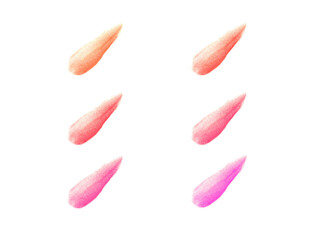 Colorful Lip gloss swatches