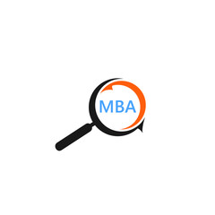 this is a MBA  text logo design.