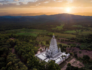 Bodh Gaya or Mahabodhi Temple imitation at Bodhgaya Wat Chongkham in Thailand.