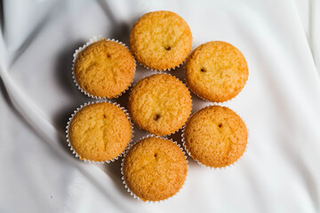 cupcakes on a white background. Baking 