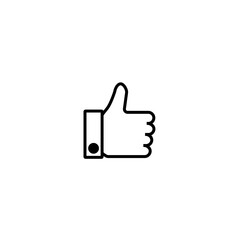 Thumbs up sketch icon for web and mobile. Hand drawn vector dark grey icon on white background. Yellow color