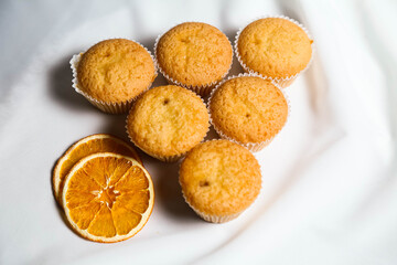 cupcakes on a white background. Baking 