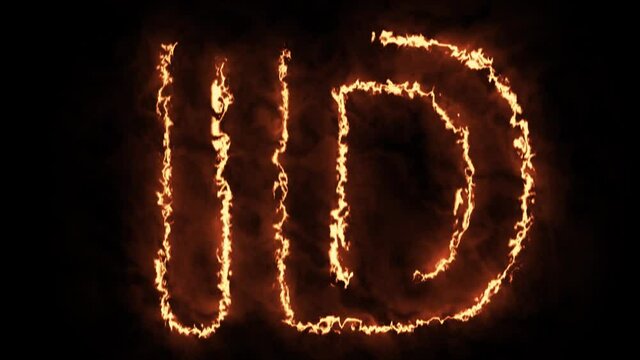 Burning flame shape fire animation, Fire flames on black background