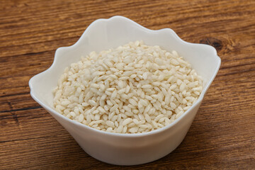 Raw arborio rice for Risotto