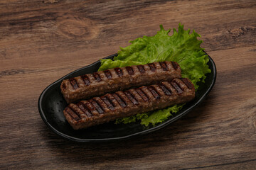 Two Grilled kebeb beef sausages
