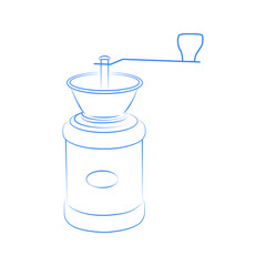 Manual coffee grinder icon, Coffee grinder vector icon. 