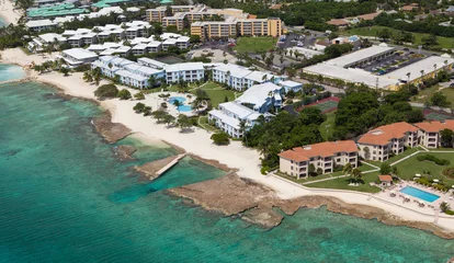 Crédence de cuisine en verre imprimé Plage de Seven Mile, Grand Cayman Aerial view of coastline of Grand Cayman, Cayman Islands ,Caribbean