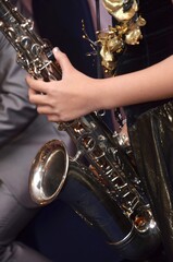 person playing the saxophone