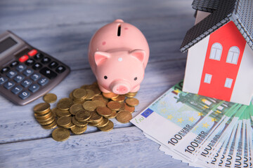 Saving money for real estate concept