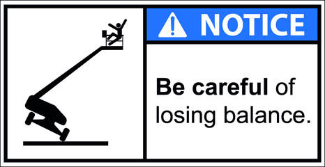 Beware of the cable car lifts in balance,Notice Sign