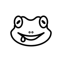 outline icons symbols emoji frogs facial expressions tastes vector illustration