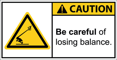 Beware of the cable car lifts in balance,Caution Sign
