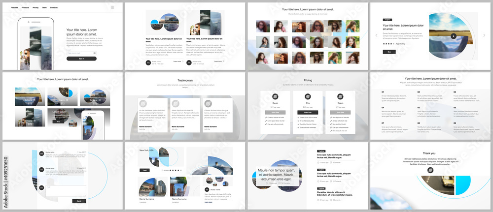 Canvas Prints presentation design vector templates, multipurpose template for presentation slide, flyer, brochure 