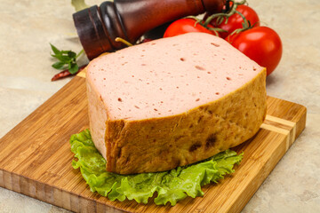 Homemade baked traditional meat loaf