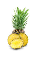 Pineapple slices isolated on a white background