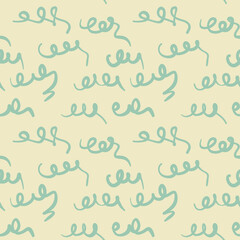 Hand Drawn Colorful Scribbles Seamless Pattern