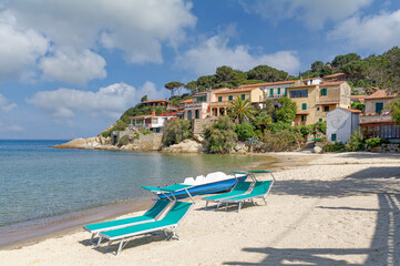 der kleine Urlaubsort Scaglieri auf der Insel Elba,Toskana,Mittelmeer,Italien