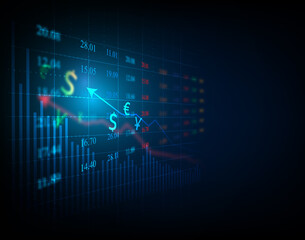 Abstract stock market symbol background