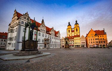 Market Square of Lutherstadt Wittenberg is the fourth largest town in Saxony-Anhalt, Germany....
