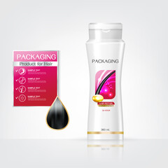 Packaging products Hair Care design, shampoo bottle templates on White background