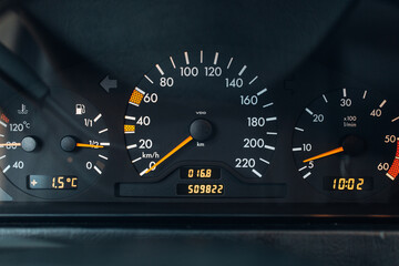 Old and classic car speedometer