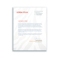 Document design template. White sheet with texture. Business document type. Vector letter design design.
