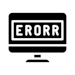 error operating system glyph icon vector illustration