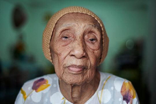 Portrait of an elderly Malay female