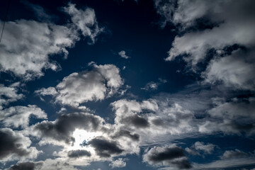 ciel très nuageux en hiver