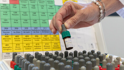 an allergist prepares a skin test