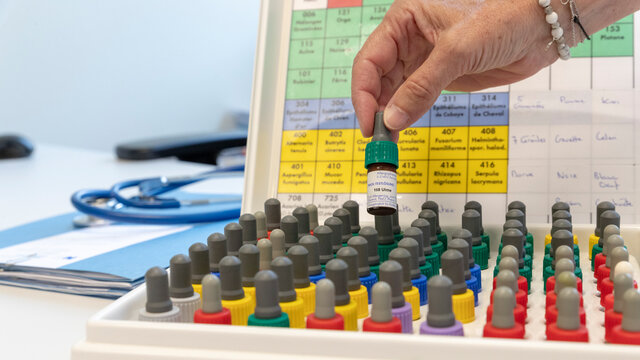 an allergist prepares a skin test