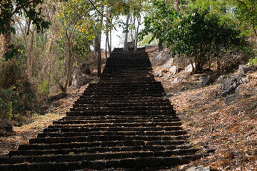 Old stair made from laterite