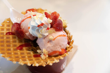 Trio of Ice Cream and Sweet Sundae