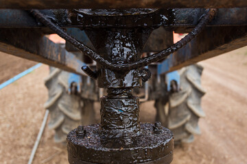 Maintenance, Gear dirty with oil leak  machine