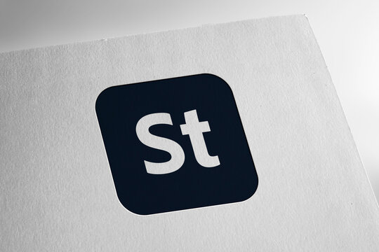 Adobe Stock logo editorial illustrative
