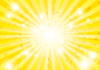 豪華なキラキラした集中線、放射状のバックグラウンド、背景イラスト