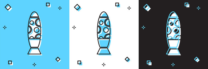 Set Floor lamp icon isolated on blue and white, black background. Vector.