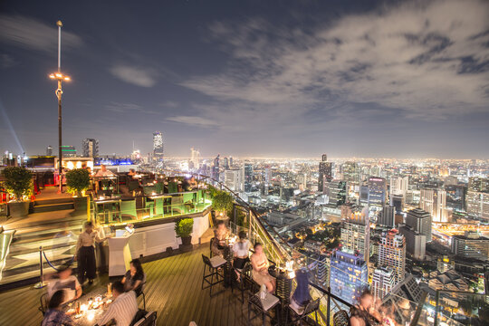 Skyview in Thailand full of people
