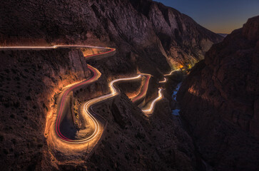 A gorge carved by the Dades River separates Atlas and Anti-Atlas