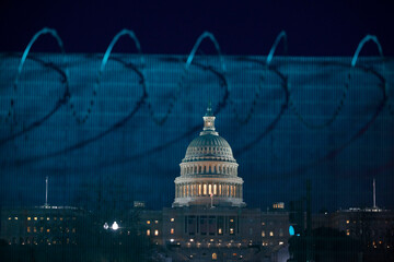 Security at the US Capitol the day after Inauguration.