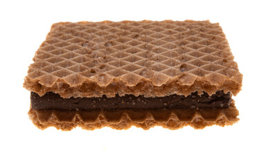 chocolate waffles isolated