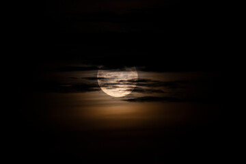 Dramatic moonlight at night