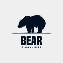 Obraz premium Creative illustration bear logo icon design vector