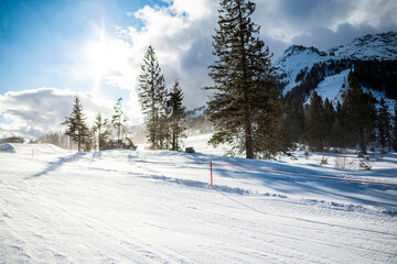 Winter in Dolomites Mountains