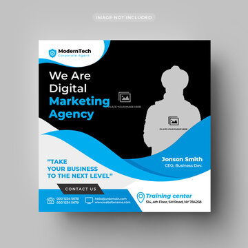 Digital business marketing social media post & web banner