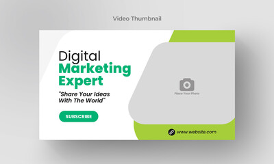 Thumbnail design for any videos. Editable video thumbnail and web banner for live workshop business template. Video cover photo for social media