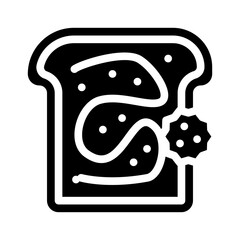 bread allergy glyph icon vector illustration flat
