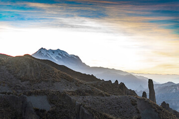 mountains in the morning
