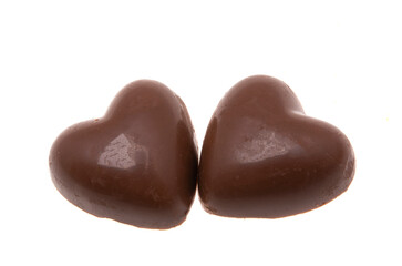 candy chocolate hearts isolated