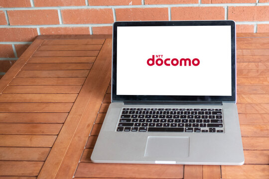 docomo logo editorial illustrative, on screen